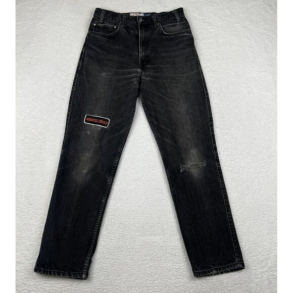 Levi's Other - Vintage Levis Jeans Mens 33x31 Black‎ Faded Wash 540 Brown Tab 90s Patches USA